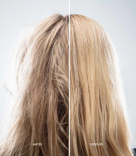 Antes y Después de utilizar Tratamiento Nature Frizz en el cabello