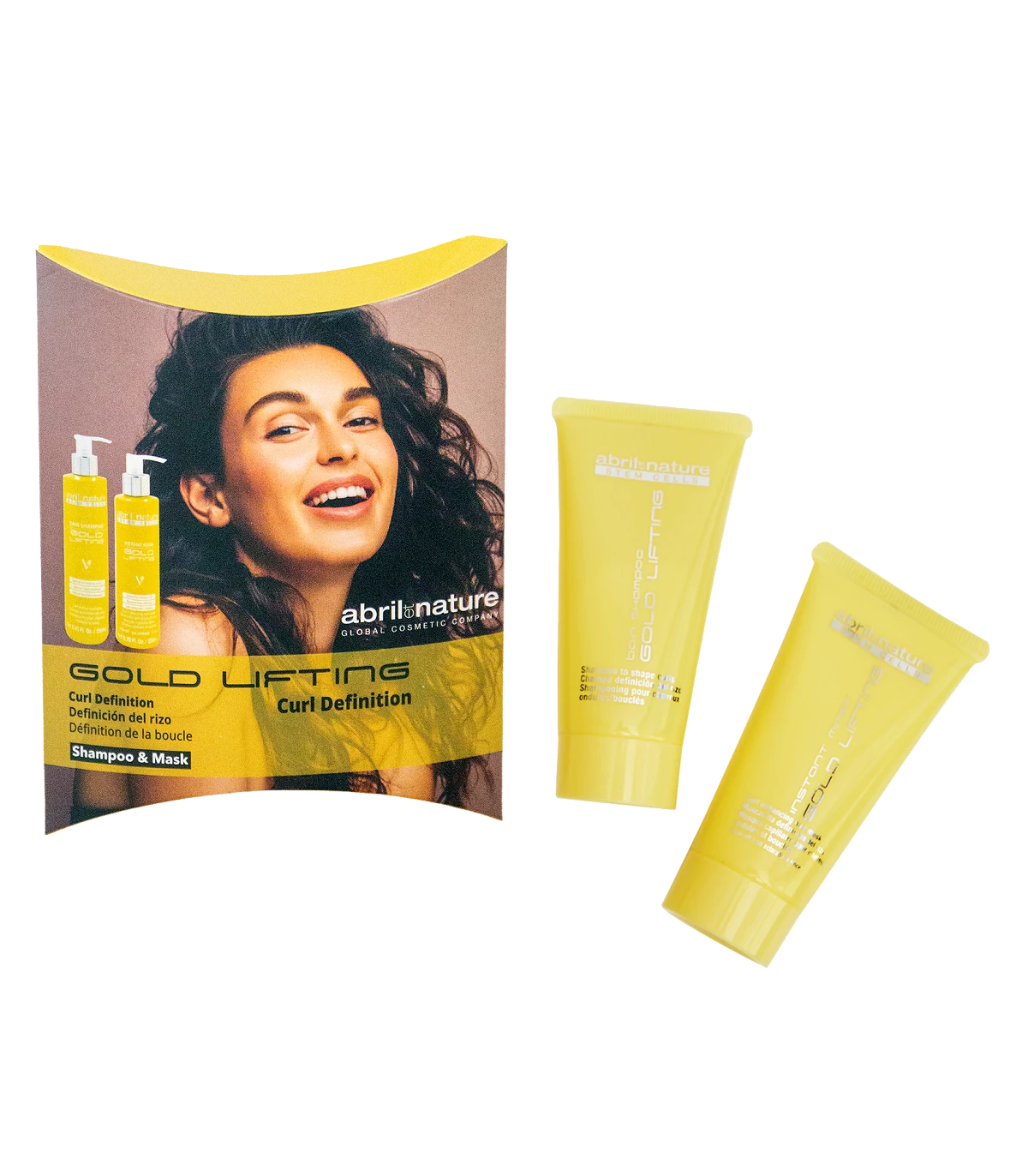 Bain Shampoo Gold Lifting - Moisturising Shampoo - 1000 ml - For Curly Hair  - Hair Treatment with Stem Cells and Panthenol - Vegan Product - Reduces